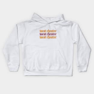 west chester lettering Kids Hoodie